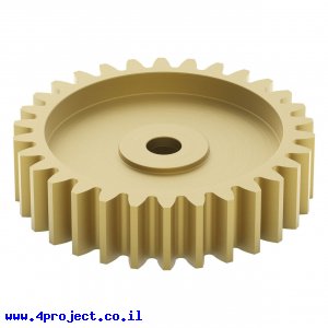 גלגל שיניים MOD 0.8, ציר C1-24T, פליז - 30 שיניים