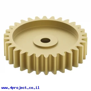 גלגל שיניים MOD 0.8, ציר C1-24T, פליז - 30 שיניים