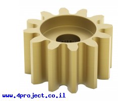 תמונה של מוצר גלגל שיניים MOD 0.8, ציר 3F-25T, פליז - 12 שיניים
