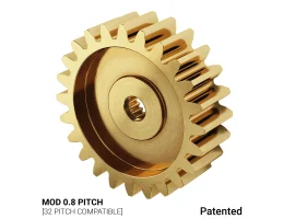 תמונה של מוצר גלגל שיניים MOD 0.8, ציר 3F-25T, פליז - 24 שיניים