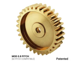 תמונה של מוצר גלגל שיניים MOD 0.8, ציר 3F-25T, פליז - 30 שיניים
