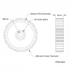 גלגל שיניים MOD 0.8, ציר 3F-25T, פליז - 30 שיניים