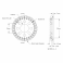 גלגל שיניים MOD1.5 לציר 14 מ"מ, 20 מעלות, פלדה - 28 שיניים