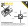 גלגל שיניים Miter MOD1.25 לציר 6 מ"מ, 45 מעלות, פלדה - 30 שיניים