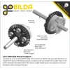 גלגל שיניים Miter MOD1.25 לציר REX 8 מ"מ, 45 מעלות, פלדה - 30 שיניים