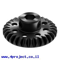 גלגל שיניים Miter MOD1.25 לציר REX 8 מ"מ, 45 מעלות, פלדה - 30 שיניים