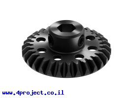 תמונה של מוצר גלגל שיניים Miter MOD1.25 לציר REX 8 מ"מ, 45 מעלות, פלדה - 30 שיניים