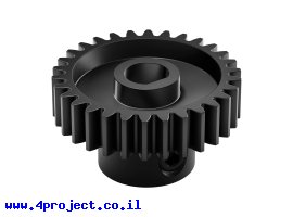 תמונה של מוצר גלגל שיניים MOD0.8 לציר 6 מ"מ בצורת D, פלדה - 30 שיניים