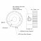 גלגל שיניים MOD0.8 לציר 6 מ"מ, פליז - 24 שיניים