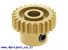 תמונה של מוצר גלגל שיניים MOD0.8 לציר 6 מ"מ, פליז - 24 שיניים