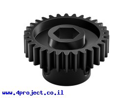 תמונה של מוצר גלגל שיניים MOD0.8 לציר 8 מ"מ בצורת REX, פלדה - 30 שיניים