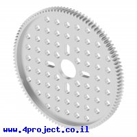 גלגל שיניים MOD0.8, ציר 14 מ"מ, אלומיניום - 105 שיניים