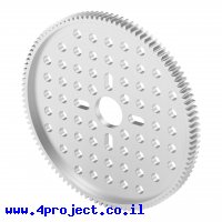 גלגל שיניים MOD0.8, ציר 14 מ"מ, אלומיניום - 108 שיניים