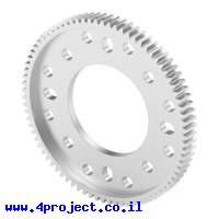 גלגל שיניים MOD0.8, ציר 32 מ"מ, אלומיניום - 80 שיניים