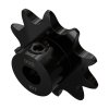 גלגל שיניים לשרשרת 8mm, לציר 6 מ"מ בצורת D, פלדה - 10 שיניים