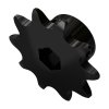 גלגל שיניים לשרשרת 8mm, לציר 8 מ"מ בצורת REX, פלדה - 10 שיניים