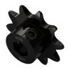 גלגל שיניים לשרשרת 8mm, לציר 8 מ"מ בצורת REX, פלדה - 10 שיניים