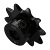 גלגל שיניים לשרשרת 8mm, לציר 8 מ"מ בצורת REX, פלדה - 10 שיניים