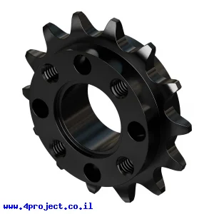 גלגל שיניים לשרשרת 8mm, לציר 14 מ"מ, פלדה - 14 שיניים