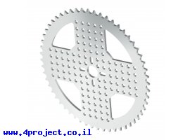תמונה של מוצר גלגל שיניים לשרשרת 8mm, לציר 14 מ"מ, אלומיניום - 56 שיניים