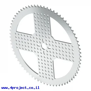 גלגל שיניים לשרשרת 8mm, לציר 14 מ"מ, אלומיניום - 70 שיניים