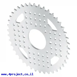גלגל שיניים לשרשרת 8mm, לציר 32 מ"מ, אלומיניום - 42 שיניים