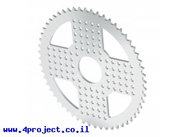תמונה של מוצר גלגל שיניים לשרשרת 8mm, לציר 32 מ"מ, אלומיניום - 56 שיניים