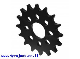 תמונה של מוצר גלגל שיניים לשרשרת 8mm, לציר 14 מ"מ, פלסטיק - 16 שיניים