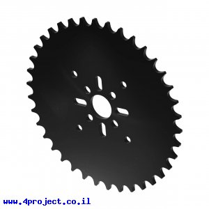 גלגל שיניים לשרשרת 8mm, לציר 14 מ"מ, פלסטיק - 38 שיניים