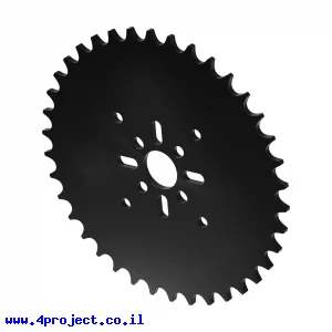 גלגל שיניים לשרשרת 8mm, לציר 14 מ"מ, פלסטיק - 38 שיניים
