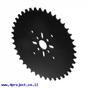 גלגל שיניים לשרשרת 8mm, לציר 14 מ"מ, פלסטיק - 40 שיניים