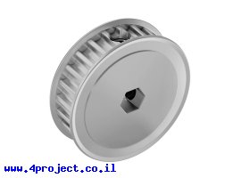תמונה של מוצר גלגלת רצועת תזמון 5mm HTD לציר REX 8 מ"מ - 24 שיניים - גרסה קודמת