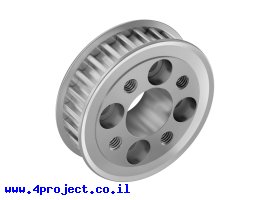 תמונה של מוצר גלגלת רצועת תזמון 5mm HTD לציר 14 מ"מ - 24 שיניים