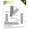אום לבורג הנעה 8mm, תנועה של 8 מ"מ לסיבוב - רכיב החלקה ב-goRAIL פתוח (goBILDA) - גרסה קודמת