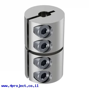 מצמד קשיח מתהדק כפול 6 מ"מ - 6 מ"מ - ברגים M4