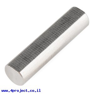 מוט פלדה 1/4" (6.35 מ"מ) בצורת D - אורך 1.00" (25.4 מ"מ)