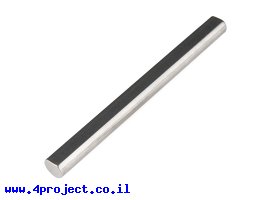 תמונה של מוצר מוט פלדה 1/4" (6.35 מ"מ) בצורת D - אורך 2.75" (69.85 מ"מ)