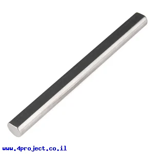 מוט פלדה 1/4" (6.35 מ"מ) בצורת D - אורך 2.75" (69.85 מ"מ)