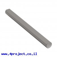 מוט פלדה 1/4" (6.35 מ"מ) בצורת D - אורך 3.00" (76.2 מ"מ)