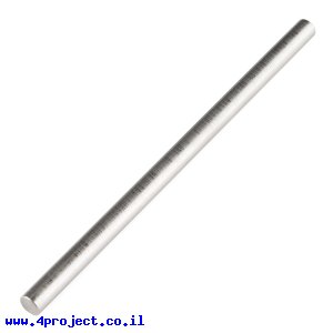 מוט פלדה 1/4" (6.35 מ"מ) בצורת D - אורך 5.00" (127 מ"מ)