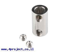 תמונה של מוצר מצמד קשיח ע"י בורג 1/4" (6.35 מ"מ) - 3 מ"מ
