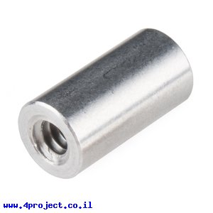 ספייסר אלומיניום נקבה/נקבה 6-32 - אורך 0.500" (12.7 מ"מ) - חבילה של 4