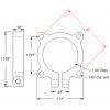 רכזת מתהדקת לתבנית חורים 1.50" לציר 1" - חיבור קדמי ללא הברגה