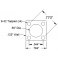 חיבור מהדק ריבועי לתבנית חורים של 0.770"