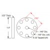 ספייסר לתבנית 0.770" של Actobotics - אורך 1/8" (3.175 מ"מ) - חור קט