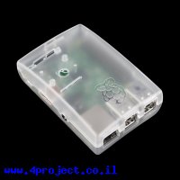 מארז פלסטיק לכרטיסי Raspberry PI דגם B+ - שקוף