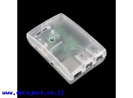תמונה של מוצר מארז פלסטיק לכרטיסי Raspberry PI דגם B+ - שקוף