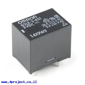 ממסר SPDT אטום, 10A@250VAC/30VDC - סליל עד 3V