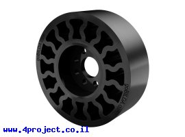 תמונה של מוצר גלגל Gecko™ בקוטר 72 מ"מ לתבנית goBILDA, ציר 14 מ"מ