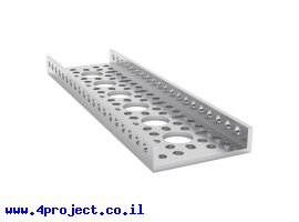 תמונה של מוצר פרופיל אלומיניום goBILDA נמוך סדרה 1121 - אורך 168 מ"מ, 6 חורים